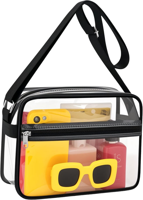 MAY TREE Clear Bag for Stadium Events Clear Messenger Bag Suitable for Concert Outfits and Sports Events...