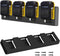 Battery Rack Compatible DeWalt 20V Battery Holder, Mount 4 Slot Bulk Battery Garage Tool, Dewallt 20v Tools, Wall Display Hook Holder (Black 1pc)...