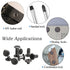 50 Sets M5*6 Gun Black Chicago Screw Kit Leather Rivets Screw Rivets Chicago Screw Buttons DIY Leather Trim...