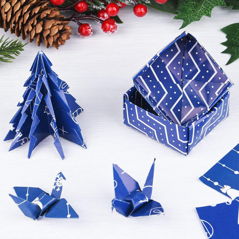MIAHART 30 Sheets Merry Christmas Pattern Paper Set A4 Size 10 Designs Festival Decorative Craft Paper Double-Sided for Card Making Scrapbook, Blu...