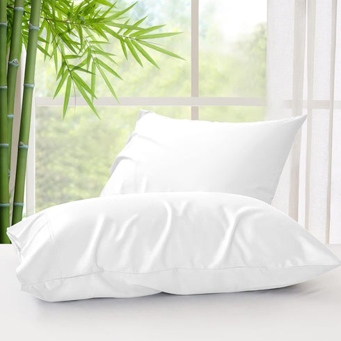 BEDELITE Standard Pillow Cases Set of 2, Rayon Derived from Bamboo, Cooling Pillow Cases for Hot Sleepers & Night Sweats, Breathable Silky Soft En...