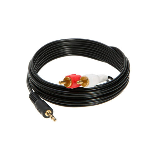 3.5mm Male Audio to 2 RCA Stereo Cable 6ft, 10ft, 12ft, 15ft, 25FT (12FT)...
