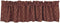 Home Collection by Raghu Marshfield Jacquard Valance, 72" x 15.5", Barn Red/Tan...