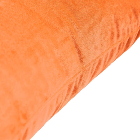 FY FIBER HOUSE Pack of 2 Velvet Throw Pillow Covers Decorative Square Pillowcase Soft Solid Cushion Case for Sofa/Couch Use, 16 x 16 Inch Orange...