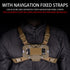 Universal Molle Phone Chest Mount Phone Holder Quick Release Folded Navigation Board for Screen Size 4.7"-6.7" (Tan)...