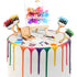 Taiyin Art Cake Decorations Paint Brush Cupcake Toppers Art Paint Cake Topper Artboard Palette Cake Topper Artist Themed Cake Decor for Girl Boy K...