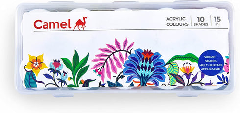 Camlin Kokuyo Fabrica Acrylic Ultra Color - 15ml Each, 10 Shades...