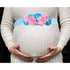 Gender Reveal Maternity Sash - Baby Reveal Pregnancy Sash Keepsake Baby Shower Flower Belly Belt (Pink & Blue)...