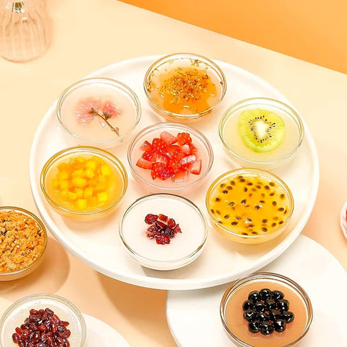 Mini Glass Bowls Set of 6 Small Dipping Bowls Sauces Jam Chutney Nut Dessert Ice Cream Sundae Serving Bowls Sauce Bowls for All Condiments Transpa...