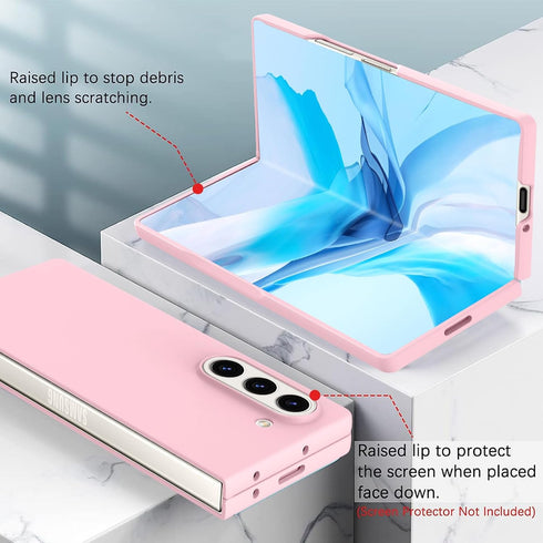tharlet Compatible with Samsung Galaxy Z Fold 6 Case, Slim Fit Full Body Protection Case for Women Girls, Ultra Thin Hard PC Back Anti Scratch Cov...