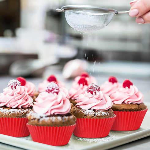 Standard Red Baking Cups, Cupcake Liners Paper, Pack of 200...