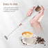 HeTian Handheld Electric Milk Frother, Battery Operated Froth Maker, Mini Blender & Electric Blender Coffee Milk Frother Perfect for Bulletproof C...