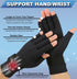 2 Pairs Copper Arthritis Gloves for Carpal Tunnel Pain Relief, Compression Gloves with Adjustable Strap to Alleviate Hand Pains,Fingerless Compute...