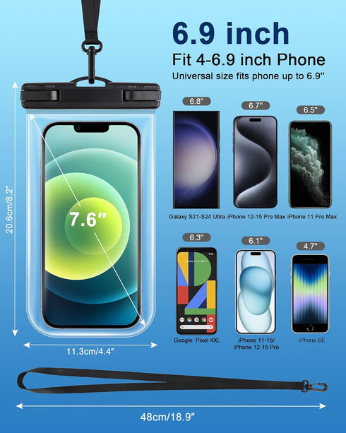 2024 Waterproof Phone Pouch: 3 Pack Cruise Ship Essentials Must Haves Dry Bag for Vacation Beach Travel Kayak Accessories, Water Proof Phone Case ...