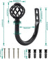 2 Pack Curtain Holdbacks,ULIFESTAR U Shaped Wall Mounted Curtain Tieback Hooks Drapery Tiebacks Decorative Curtain Hooks Window Treatment Holdback...