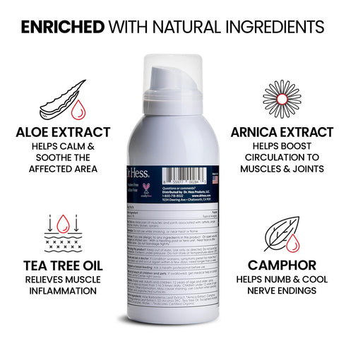Dr. Hess Spray, Extra Strength Natural Joint & Muscle Relief for Sports Injuries, Arthritis, Swelling & Aching, with Aloe, Arnica, Tea Tree Oil & ...