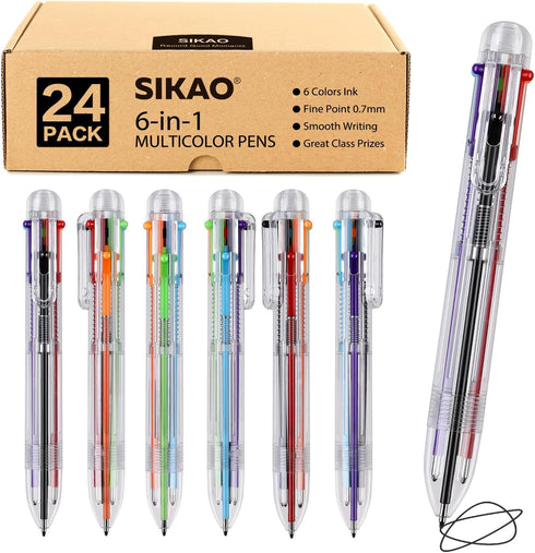 24 Pack Multicolor Pens, Classroom Prizes, Goodie Bag Stuffers for Kids Grils, Valentines Day Cool Gifts...