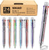 24 Pack Multicolor Pens, Classroom Prizes, Goodie Bag Stuffers for Kids Grils, Valentines Day Cool Gifts...