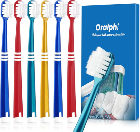 Extra Soft Toothbrush for Sensitive Gums, Wide Head Soft Bristle Toothbrush with 10000 Soft Flossing Micro Nano Bristles for Adults, Pregnant Wome...