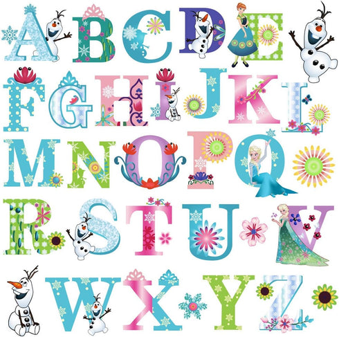 DEKOSH Alphabet Wall Stickers for Baby Girl Nursery | Peel & Stick Decorative Girl Wall Decals for Bedroom...