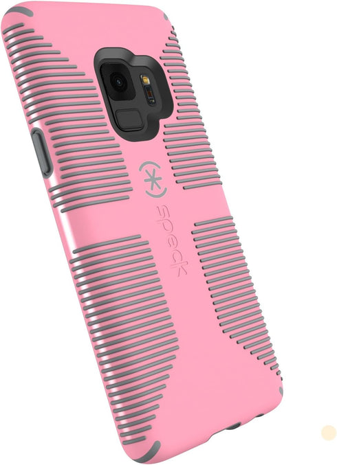 Speck Products Compatible Phone Case for Samsung Galaxy S9, Candyshell Grip Case, Island Pink/Gravel Grey...
