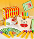 Wooden French Fries Sorting & Stacking Toys for Toddlers, Montessori Toys for 3 Year Old, Preschool Educational Toys to Develop Fine Motor Skills...