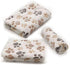 1 Pack 3 Puppy Dog Blankets Super Soft Warm Sleep Mat Fluffy Premium Fleece Pet Blanket Flannel Throw for Dog Puppy Cat - White Paw Print Medium(2...