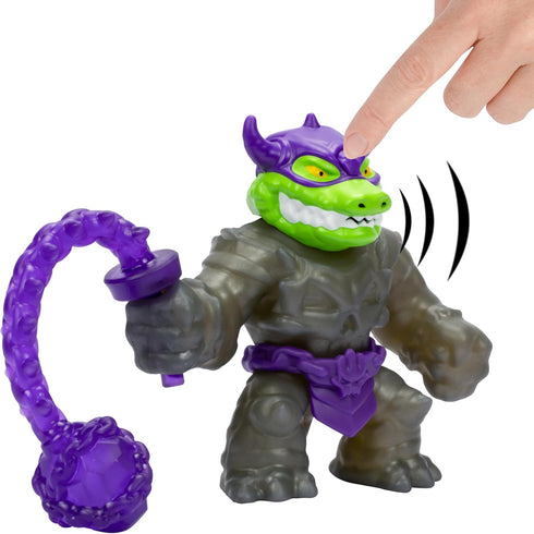 Heroes of Goo Jit Zu Stretch Strikers Deluxe Hero Pack Rock Jaw, Stretchy Action Figure with 20+ Awesome Battle Sounds, Stretchy Armor and Stretch...