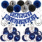 Birthday Decorations for Men Women Boys Girls - Blue Party Decor With Happy Balloons - Suitable for 16th 20th 25th 30th 35th 40th 50th 60th 70th (...