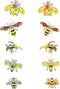 10 Pack Cute Bee Brooch Pin Set Enamel Crystal Animal Lapel Brooches Novelty Funny Pins Badges for Women Girls Boys Clothing Bags Backpacks Jacket...