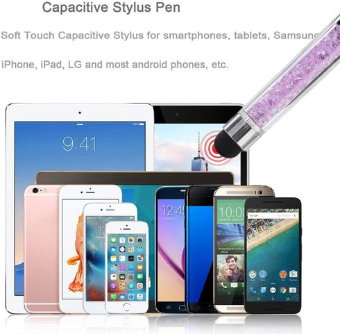 12 Pack XRONG Colors Crystal Capacitive Mini Stylus Universal Touch Screen Pen for iPhone 5s 6s, Samsung Galaxy s5 s4 s3, Android, Smartphones, iP...