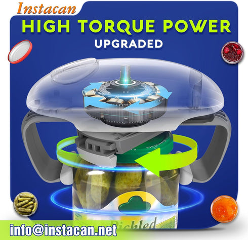Higher Torque and One Touch Electric Jar Opener Easy Remove Almost Size Lid with Auto-Off, Powerful Bottle Opener for Arthritic Hands, Automatic J...