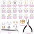 Hypoallergenic Earring Hooks Hicdaw 2500Pcs Earring Making Kit Earring Hooks with Jump Rings Earring Backs Pliers Tweezers Jump Ring Opener for DI...