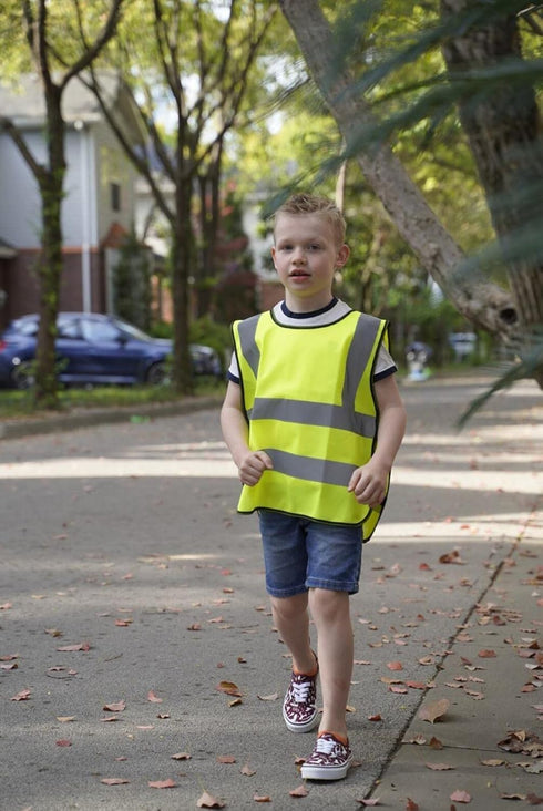 kid's High Visibility Safety Vest, Reflective Strips, Fit for Boys & Girls, Walking or Back to School,...