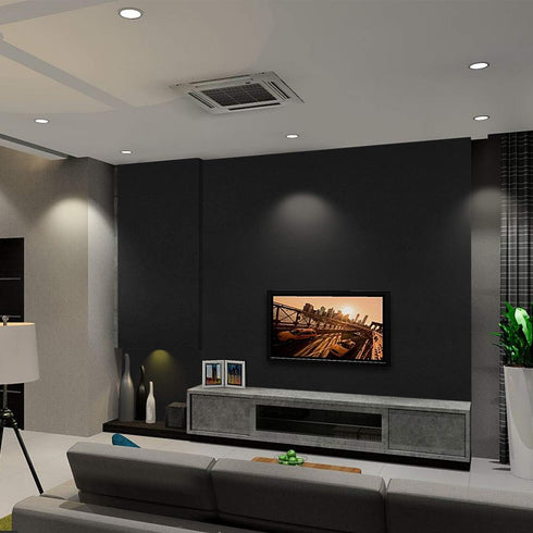 Mecpar Solid Black Wallpaper 15.7" x 118" Black Peel and Stick Wallpaper Matte Textured Black Contact Paper Vinyl Self-Adhesive Removable Thick Wa...