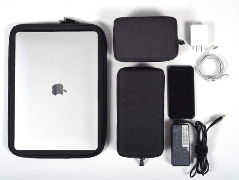 Canvas Waterproof Universal Electronic Accessories Organizer for Power Bank,Charging Cords,Chargers,Mouse,USB Cable,Earphones and More Out-going, ...