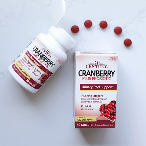 21st Century Cranberry Plus Probiotic Tablets, 60 Count...