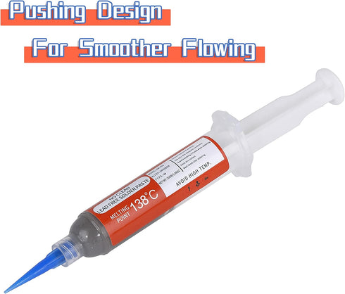 Sn42/Bi58 T4 Lead Free Solder Paste (30g) & Lead-Free Solder Flux 10cc, Supplied By Wonderway...