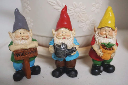 Miniature Gnome Figurines Fairy Gardens Gnomes Fairy Garden Accessories Gift for Garden Little Gnomes...