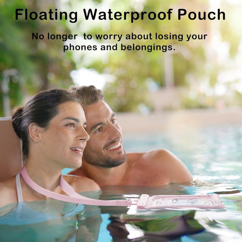 Floating Universal Waterproof Phone Case,Dry Bag Beach Essentials for Kayak Cruise Vacation Accessories Must Haves,Travel Size Toiletries for iPho...