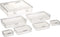 7 Pieces Mixed Sizes Rectangular Empty Mini Clear Plastic Organizer Storage Box Containers with Hinged Lids for Small Items and Other Craft Projec...