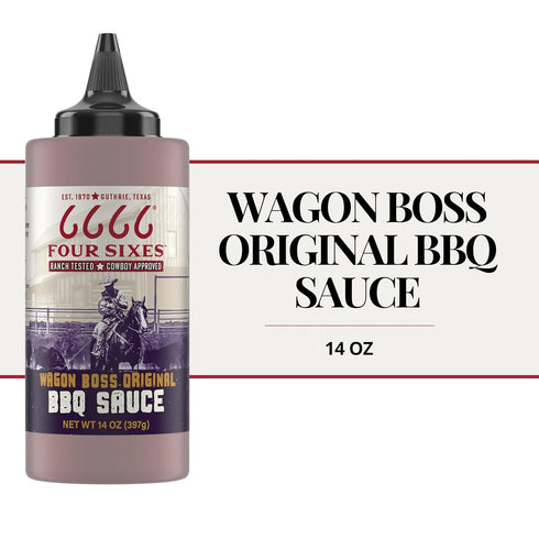 6666 Four Sixes Wagon Boss Original BBQ Sauce, 14 Ounce...