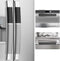 MRKG Refrigerator Door Handle Covers, Set of 4, Washable Without Fading or Cracking, Keep Your Kitchen Appliance Clean from Smudges, Drips, Food Stains, Oil. (Black, Grey)