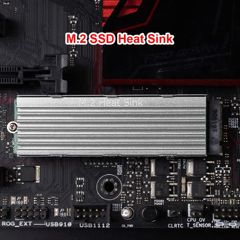 M.2 2280 NVMe SSD Radiator Heat Sink Cooling Pads heatsink Aluminum Dissipation with high performance Thermal Pad for m2 2280 ssd Desktop PC PS5...