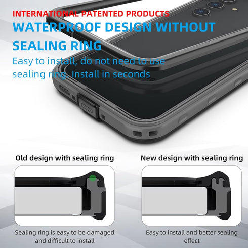 for Galaxy A54 5G Phone Case, Waterproof Case with Built-in Screen Protector & Cell Phone Ring Holder, Full Body Shockproof Rugged Heavy Duty Prot...