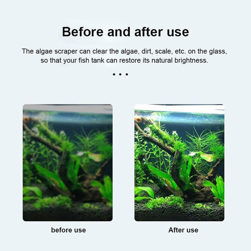 Algae Scraper for Glass Aquarium,Aquarium Razor Scraper with 10 Replaceable Blades,Aquarium Cleaning Tools....
