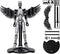 Upgraded T13 Action Figure with Wings and Holder -?Assembly Completed? Dummy 13 Robot, 3D Printed Flexible Titan Gift, Multi-Jointed Lucky Desk Ex...