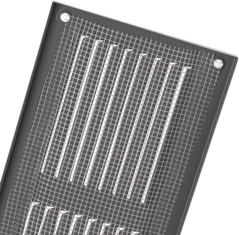 EUROPLAST 7x4 inch Vent Cover with Screen Mesh - Grey Register Vent Cover - Metal Air Return Grill - HVAC Vent Register for Home Improvement - Cei...
