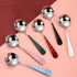 Soup Spoons Stainless Steel, 18/10 Round Head Soup Spoons, Modern Thick Short handle 304 Stainless Steel Korean Spoon, Dinner Metal Spoons for Sou...