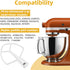 K5AB K5SS Coated Flat Beater Replacement for Kitchenaid 5 Qt Bowl Mixer K4 K5 KP50 KSM5 KSM50 KSM500PS KSM450, Paddle Attachment for Kitchenaid Mi...